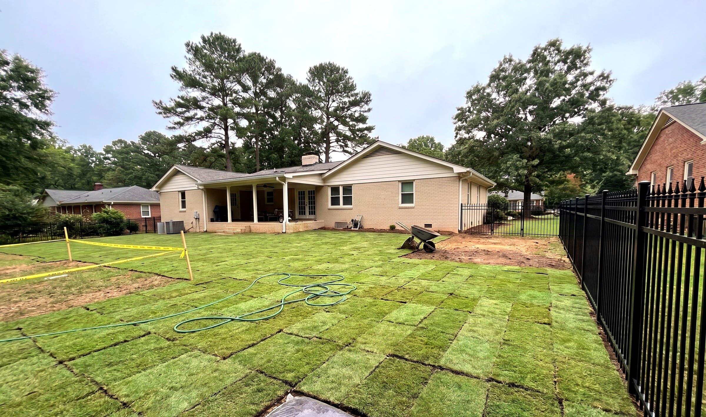 Sod installation in Alpharetta, GA