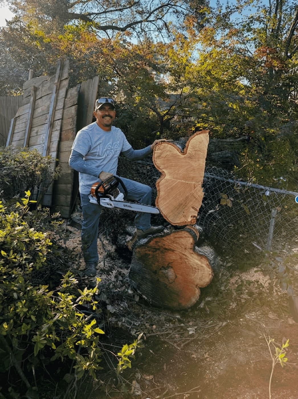 The team behind Roberto's Stump Grinding and Outdoor Services