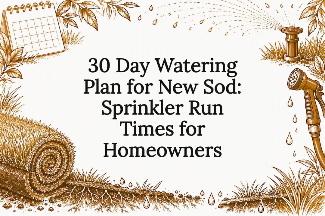 30 Day Watering Plan for New Sod: Sprinkler Run Times for Homeowners